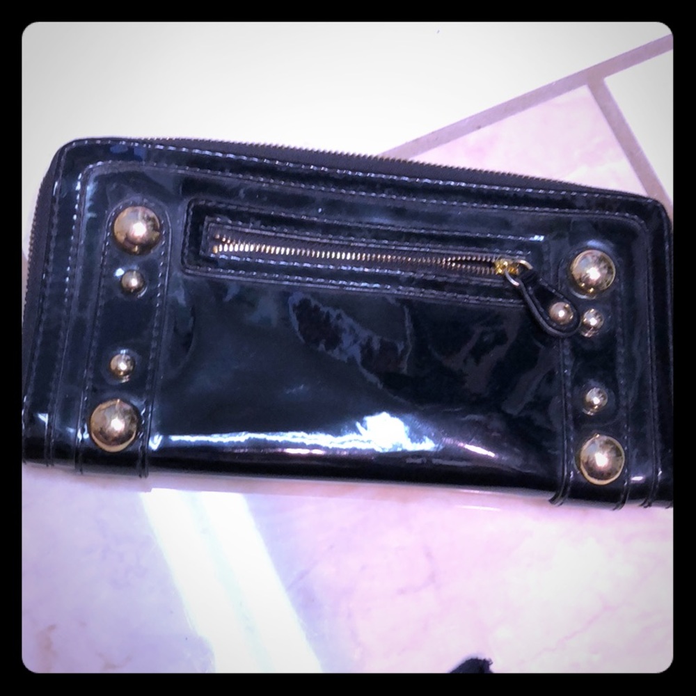 Patent leather clutch